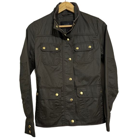 J. Crew Downtown Field Utility Military Wax Jacket Brown Size XS - Picture 7 of 11